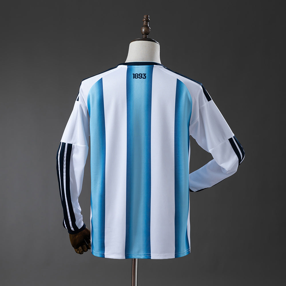 Argentina Home Long Sleeve Fan Jersey Shirt 2026 World Cup