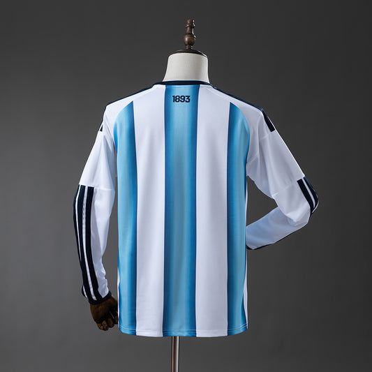 Argentina Home Long Sleeve Fan Jersey Shirt 2026 World Cup