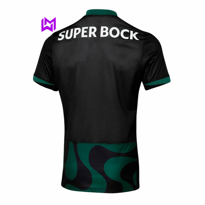 Camisola Sporting Alternativa Preta 2025/26 - LANÇAMENTO! 🔥💚