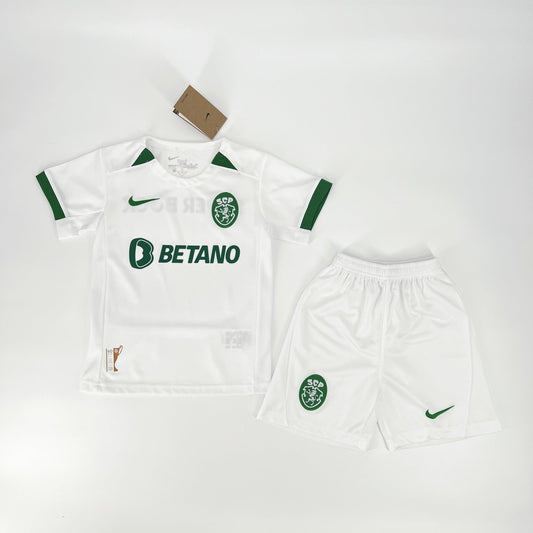 Conjunto Infantil Sporting Alternativa 2024/25 - ÚLTIMAS UNIDADES! 🔥💚